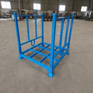 Stackable Industrial Warehouse Storage Rack System Wire Mesh Pallet Foldable Stacking Rack Storage Tire Rack
