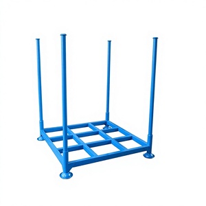 Blue Metal Powder Coated Folding Smart Heavy Duty Detachable Mobile Stacking Rack