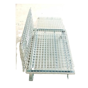 Collapsible & Stackable Steel Wire Mesh Storage Cage Stillage Bin & Pallet Cage for Screen Application Welding Service Included