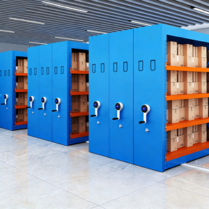 Custom Adjustable Mobile Shelving Unit Industrial Steel Electric Powered High Load Capacity