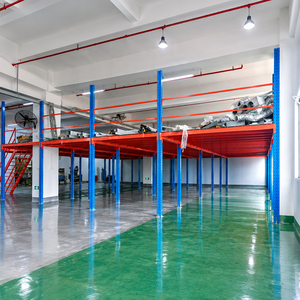 Multi Level Warehouse Mezzanine Racking With Shelving Heavy Duty Steel Storage Platform Customized Industrial Storage