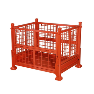 Heavy Duty Galvanized Collapsible Steel Wire Mesh Stackable Container