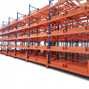 Push-Back Pallet Racking Cold-Rolled Steel Heavy-Duty Intelligent Storage